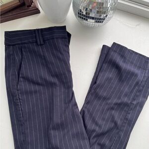 Dynamite Women’s Dark Blue Pinstripe Trousers Business Casual  Pants Suit